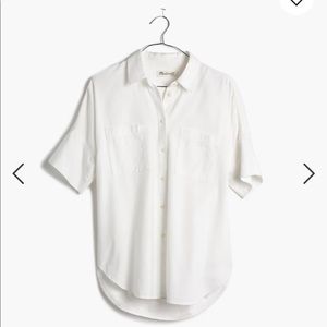 Madewell White Cotton Courier Shirt